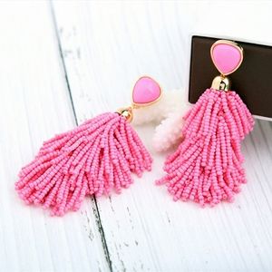 Pink Inlaid Tassels